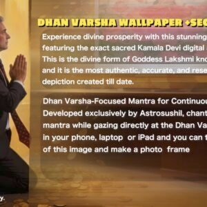 Dhan Varsha kit - Maa lakshmi Digital art +Dhan prapti Wallpaper+ Secret Mantra(in Astrosushil voice)